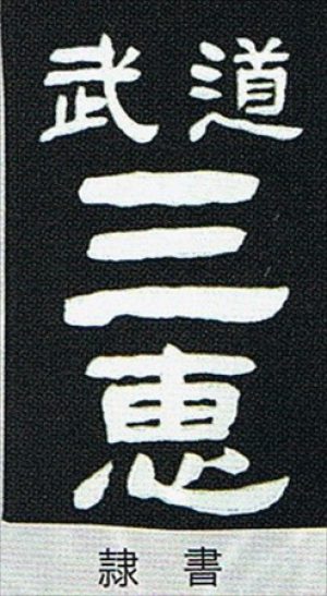 剣道垂ゼッケン名札　隷書　クラリーノ　縫い　sankei